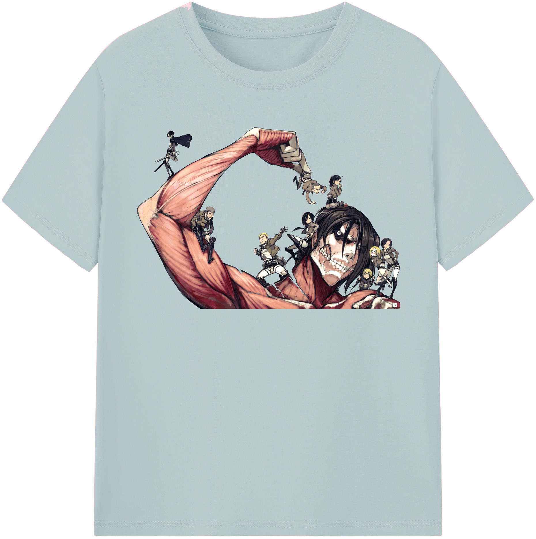 （画像用） 進撃の巨人 Attack on Titan 綿100％半袖Tシャツ（フロントプリント）